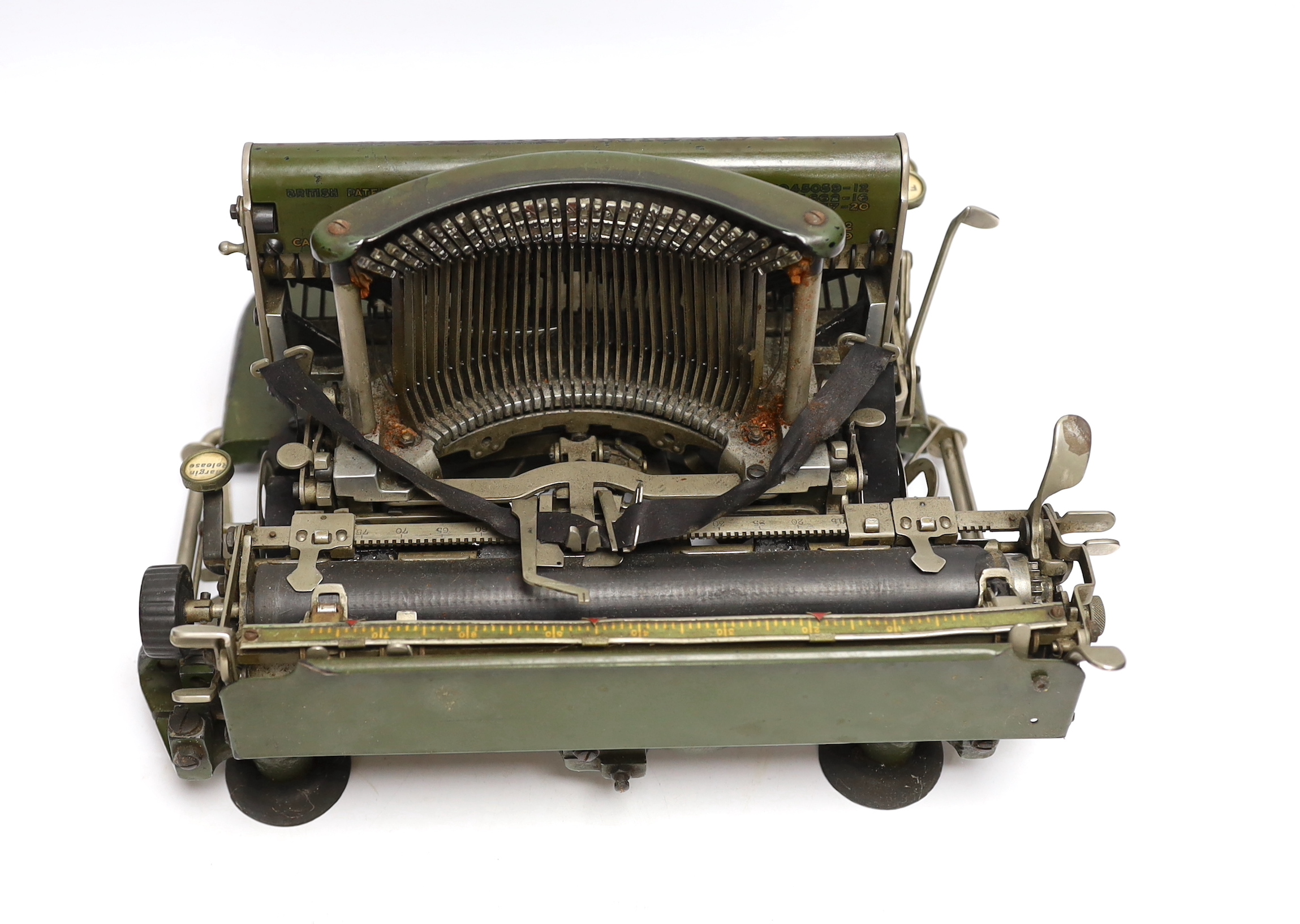 An Imperial model D typewriter (a.f.)